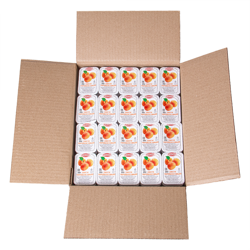 Джем абрикосовый порционныей 20гр *140шт (отгружать коробками)
