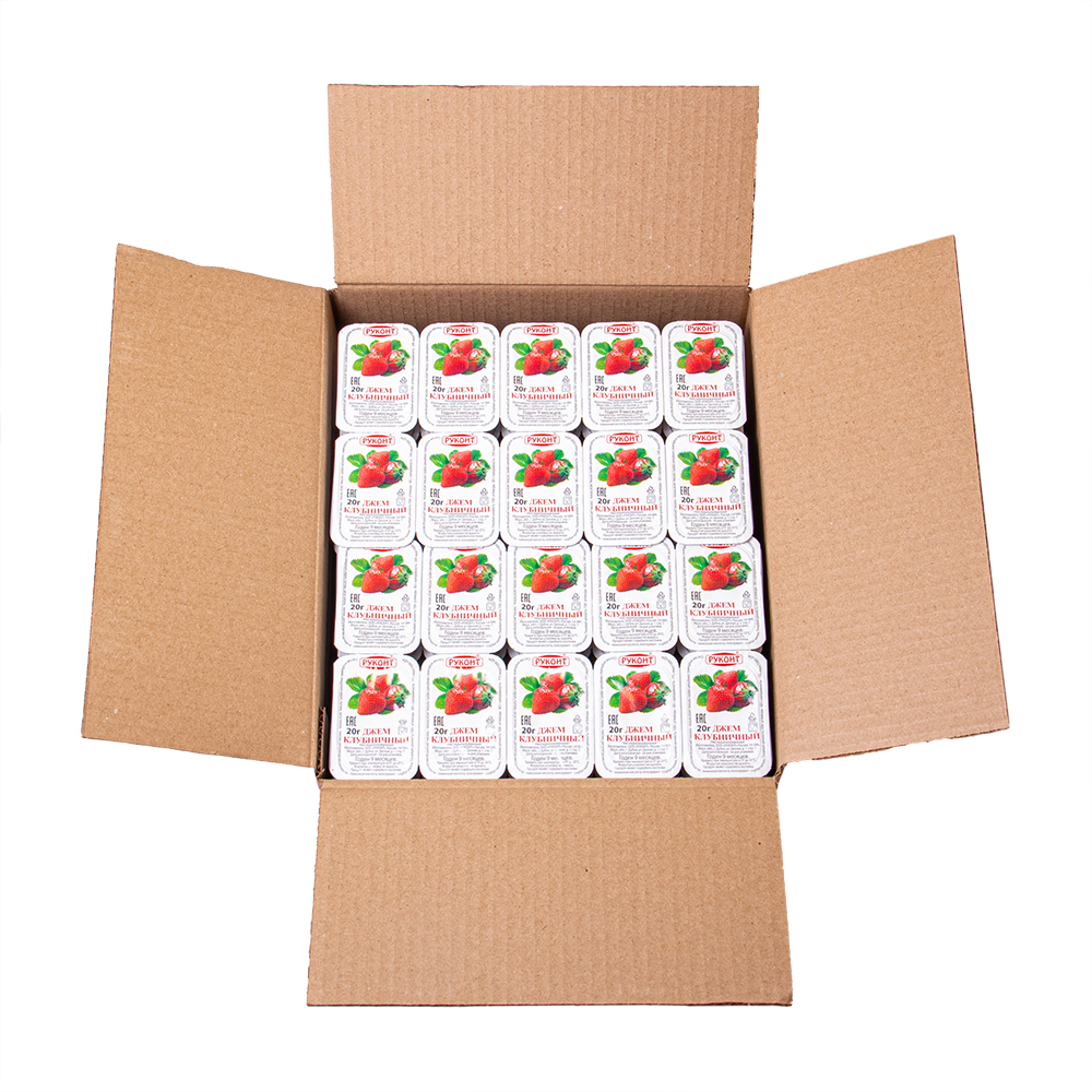 Джем клубничный порционный 20гр *140шт (отгружать коробками)