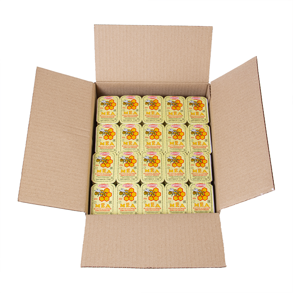 Мед натуральный порционный 20гр *140шт (отгружать коробками)