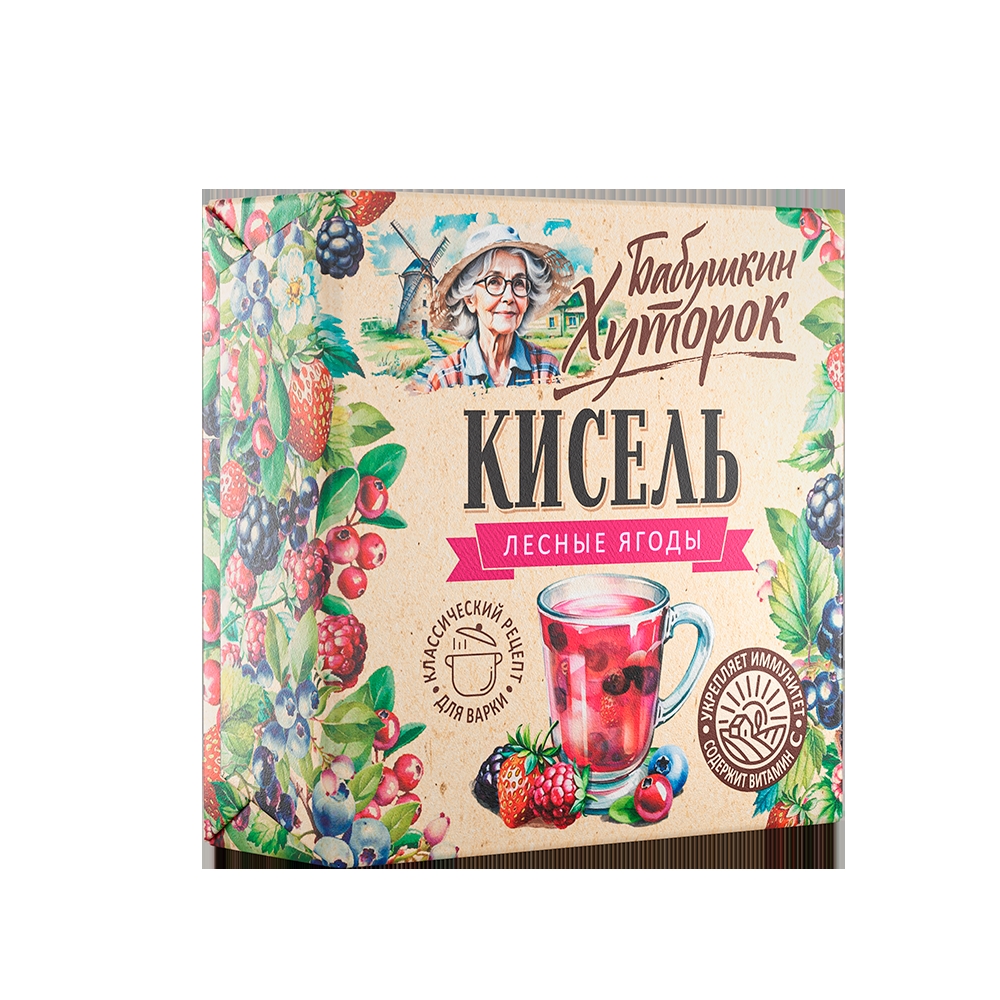 БАБУШКИН ХУТОРОК Кисель Лесные ягоды 180г *20 брикет