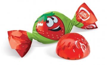 Конфеты Конти Живинка вкус клубника с йогуртом 8*1 кг.