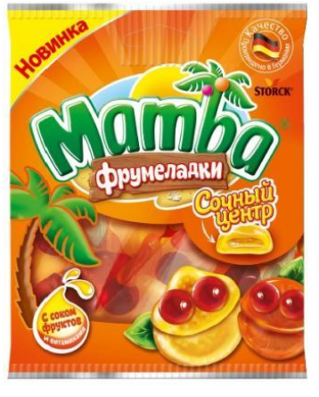 Мармелад жевательный Mamba Фрумеладки Сочный центр, 70г