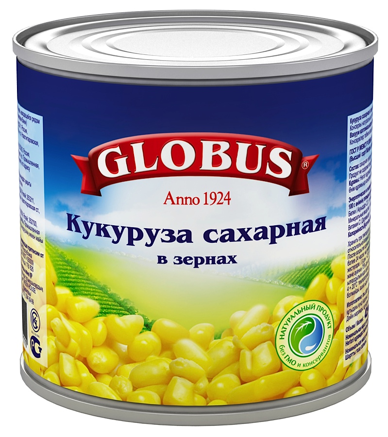 Кукуруза Глобус сладкая в зернах 425мл