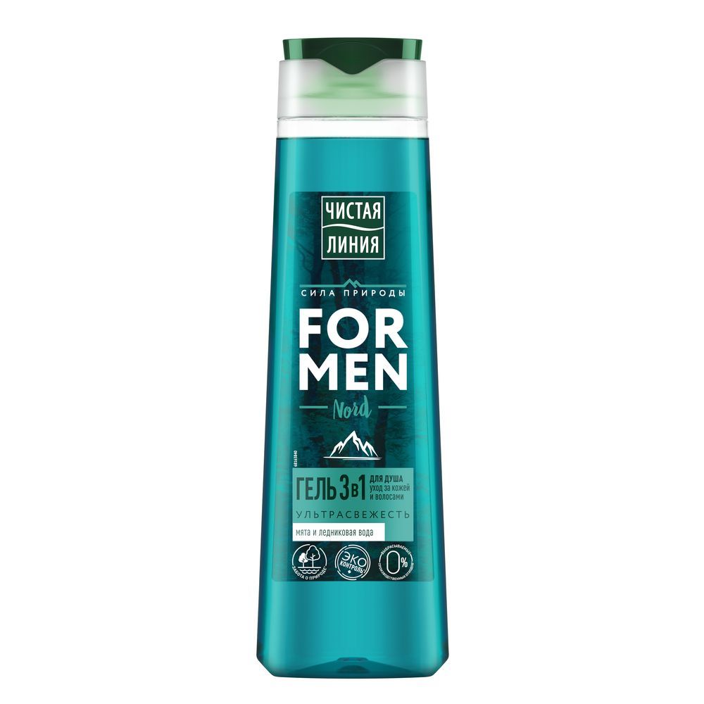 ЧИСТАЯ ЛИНИЯ Гель для душа 3в1 400мл *12