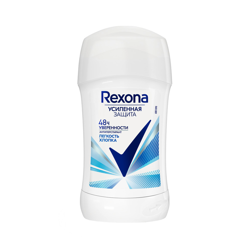 Rexona антиперспирант-карандаш женский Легкость хлопка, защита от пота и запаха на 48 часов, 40 мл
