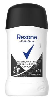 REXONA Антиперспирант-карандаш Невидимая на Черном и Белом RUBIK -1 40мл*6