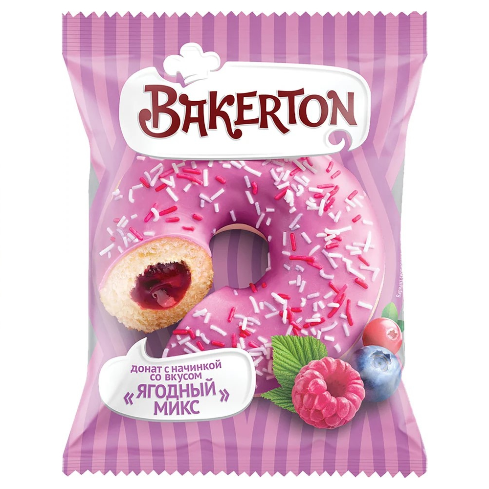 ДОНАТ глазированный Лесные ягоды со вкусом лесных ягод (ИНД уп) 70г*32