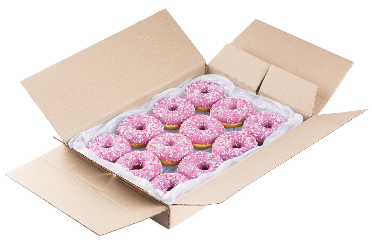 Донат Bakerton глазированный Ягодный микс с начинкой со вкусом ягод 36 шт*70 гр