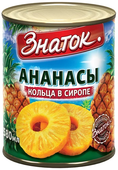 Ананасы ЗНАТОК кольца 565г