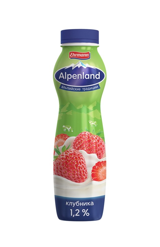 Йогуртный продукт Alpenland питьевой 1,2% Клубника, 290г