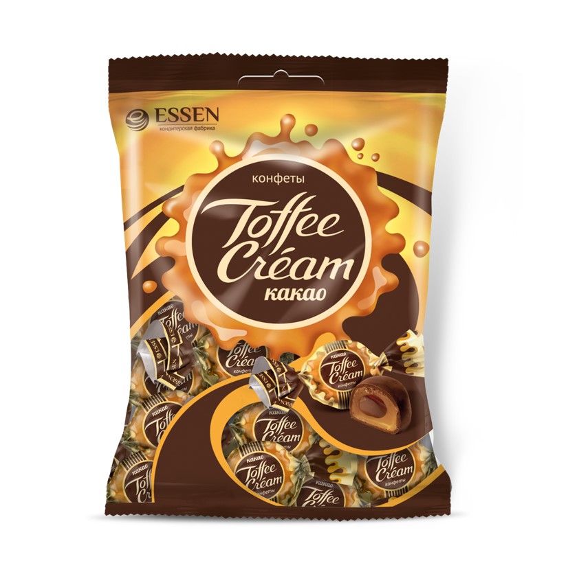 Конфеты ЭССЕН Toffee-Cream какао ф/п 200г