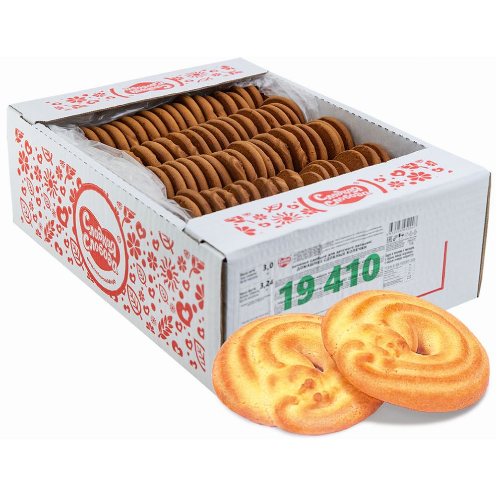 Печенье Сладкая Слобода Домашнее сдобные колечки 3 кг