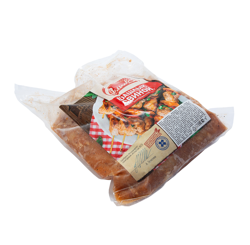 Шашлык Сельсовет свиной, красный маринад в/у, зам