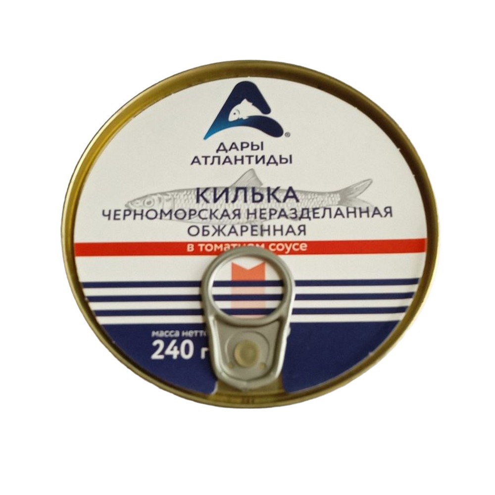 Килька Дары Атлантиды в т/с черноморская неразд обжар ж/б 240 г