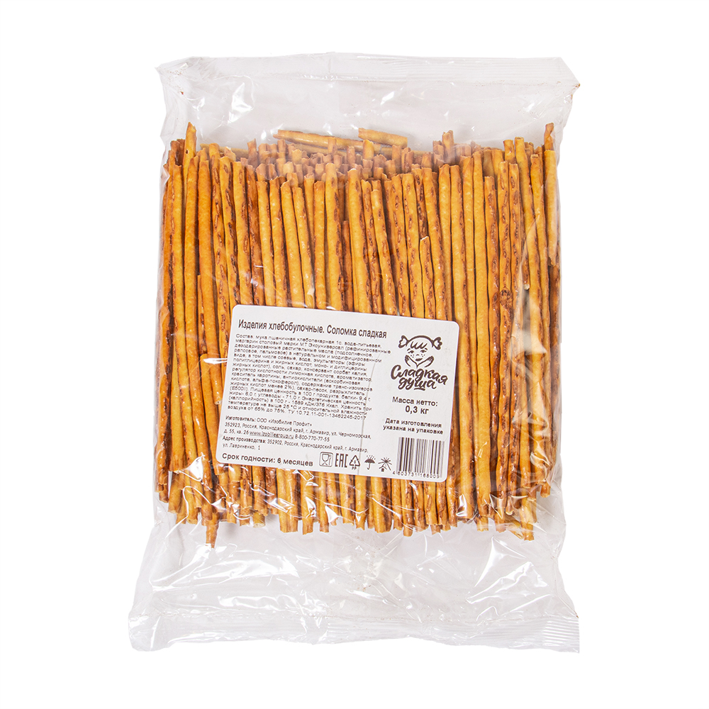 Соломка Сладкая душа сладкая 300 гр 16 шт