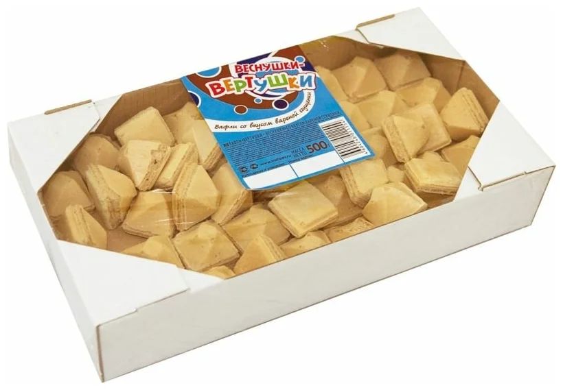 Вафли МХ "Вертушки-веснушки" 400гр*9 со вкусом вар.сгущенки