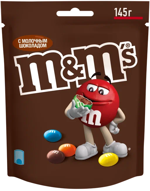 Драже M&M's с молочным шоколадом 145г