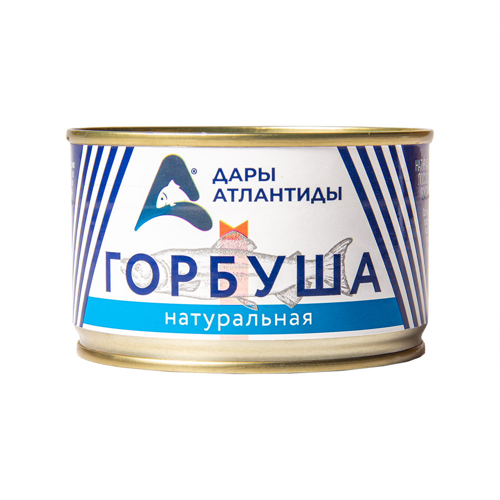 Горбуша Дары Атлантиды натуральная 240г ж/б с/к