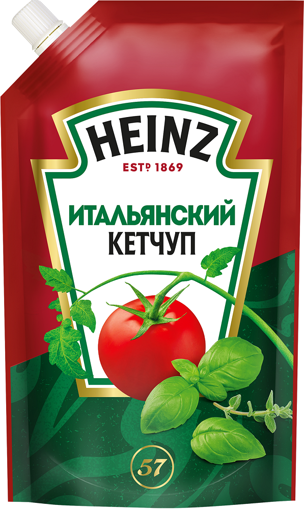 Кетчуп томатный Heinz итальянский, дой-пак, 320г