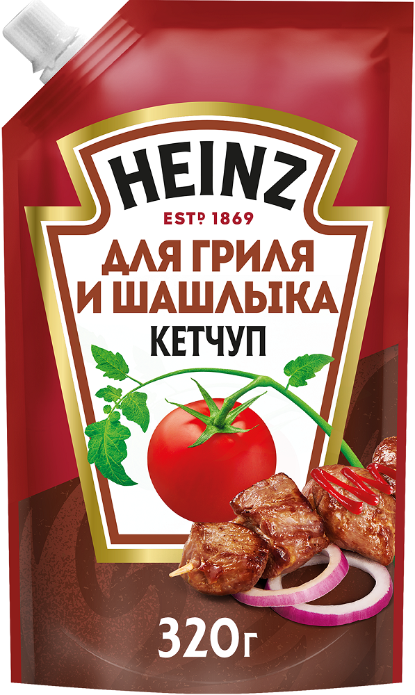 Кетчуп томатный Heinz для гриля и шашлыка, дой-пак, 320г