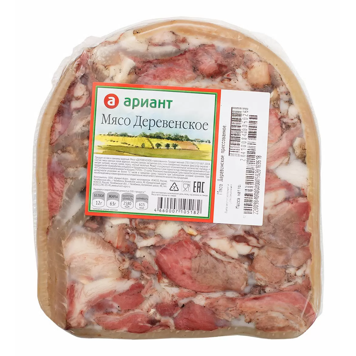 Деликатес Мясо прессованное в упаковке Ариант п/а 400гр