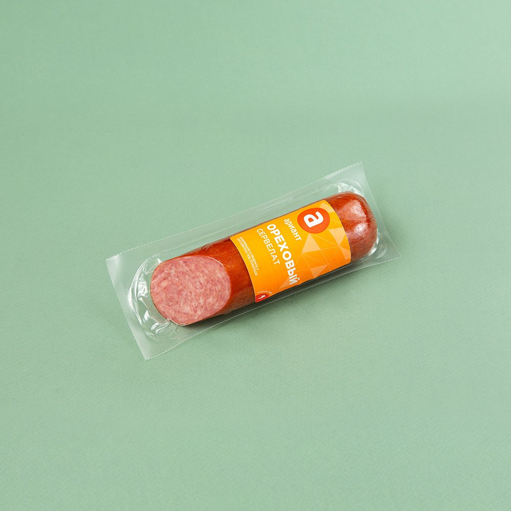 Колбаса в/к Ариант Сервелат Ореховый п/а 210 гр.