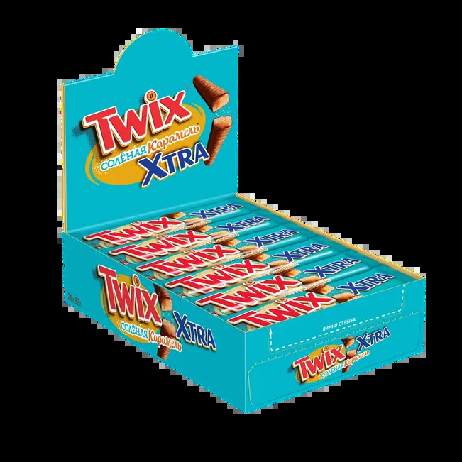 Шоколадный батончик Twix Extra Соленая карамель 82г