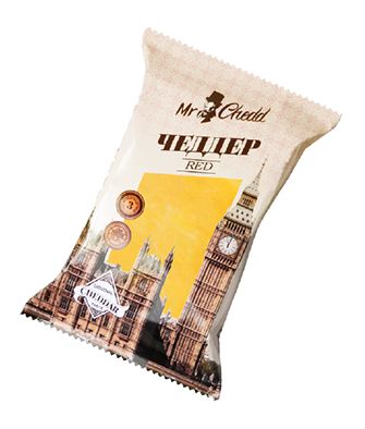 Сыр Mr.Chedd ЧЕДДЕР RED 50% фасованный (3 месяца выдержки) флоу-пак 200 г