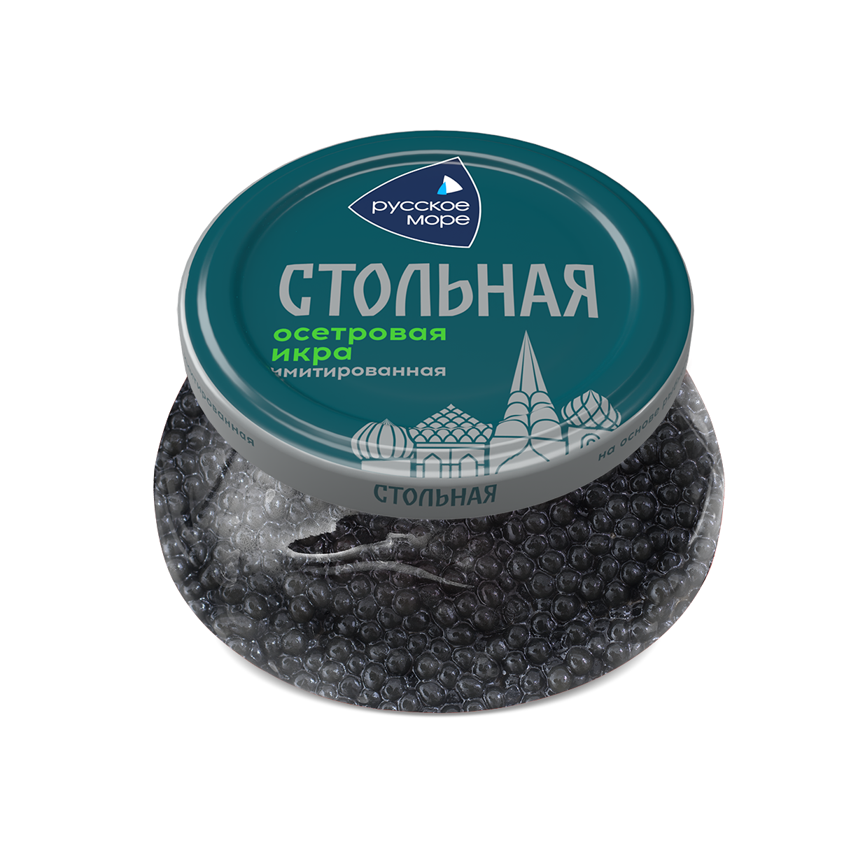 Икра осетровая Русское море Стольная имитация пастеризованная 230г ст/б 1/6