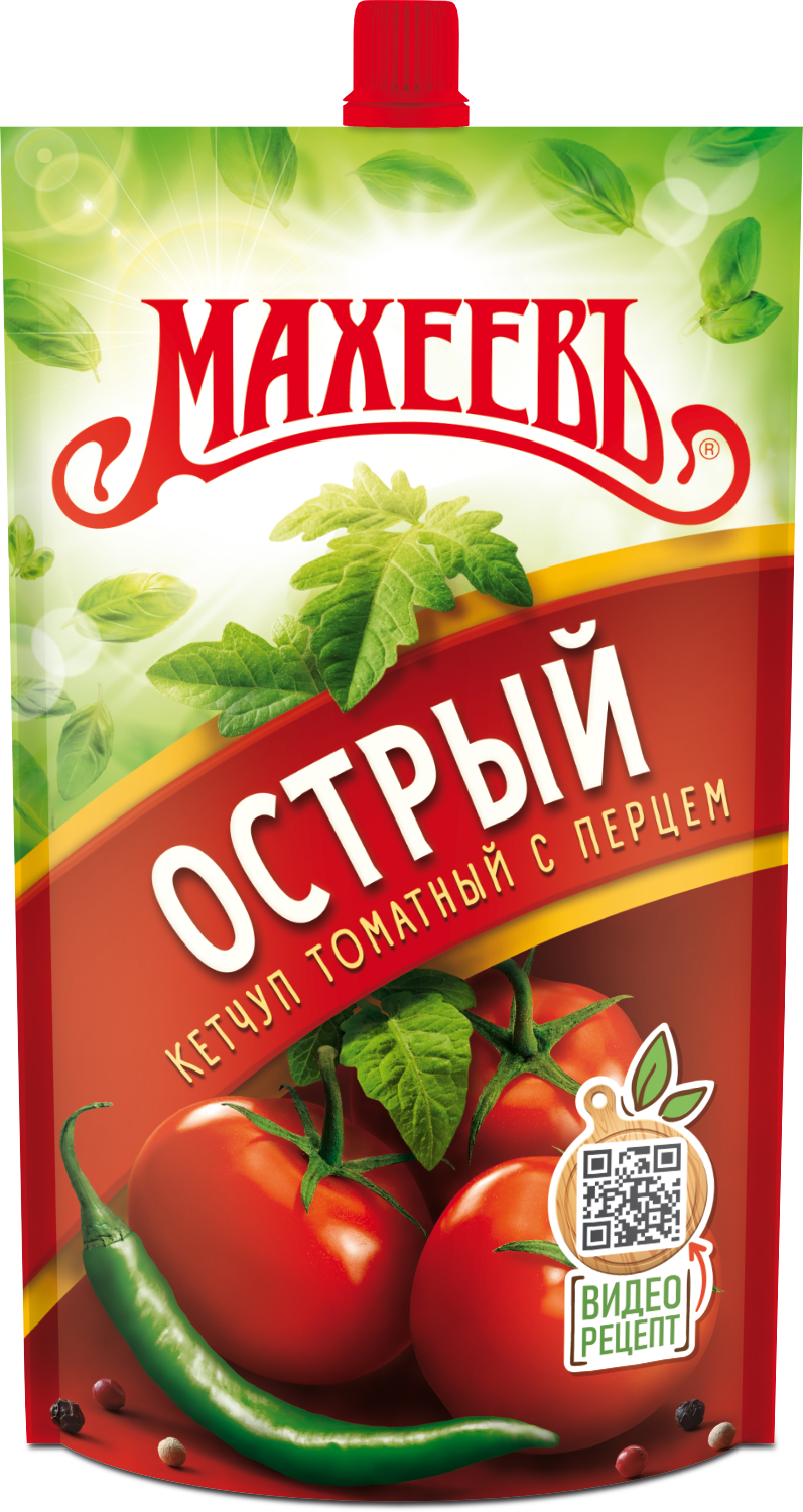 Кетчуп Махеев Острый Томатный Д/П 300г.