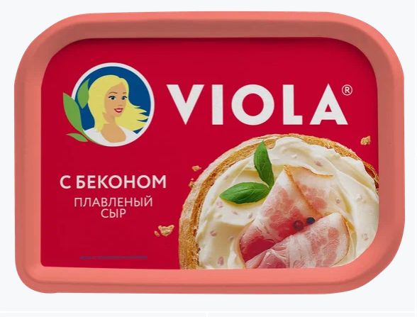 Сыр Виола плавленый с беконом 50% пл/в 400г