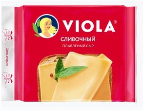 Сыр Виола плавленый Сливочный в ломтиках 140г