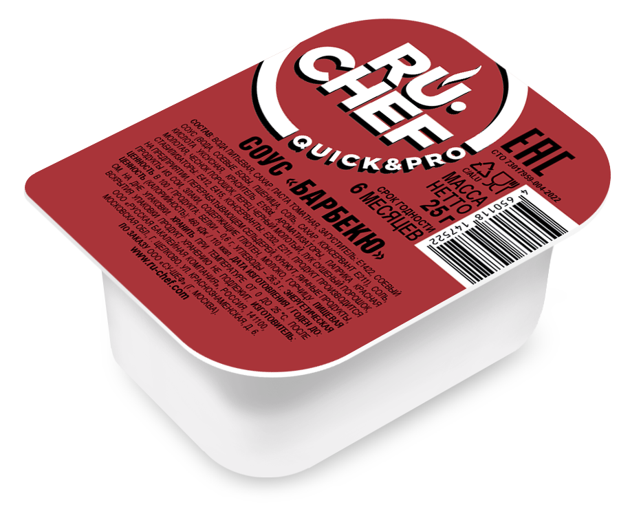 Соус RU-SHEF Барбекю дип-пот 25 гр