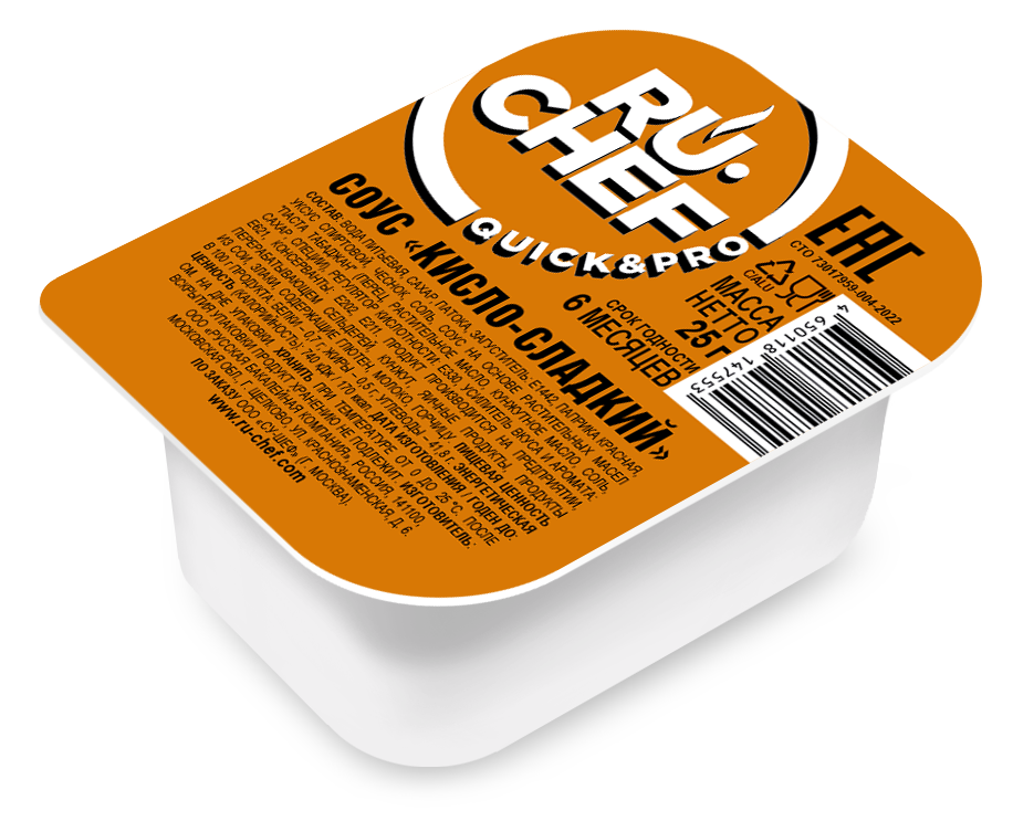 Соус RU-SHEF Кисло-сладкий дип-пот 25гр