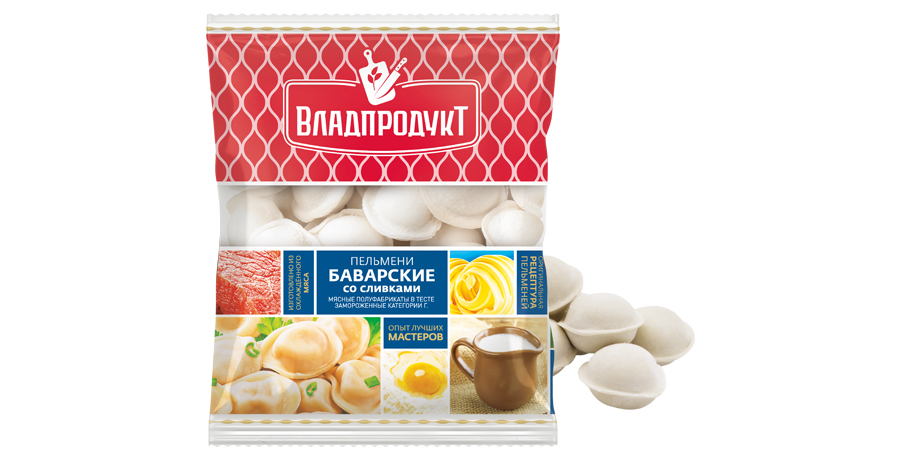 Пельмени ВладПродукт Баварские со сливками 900 г