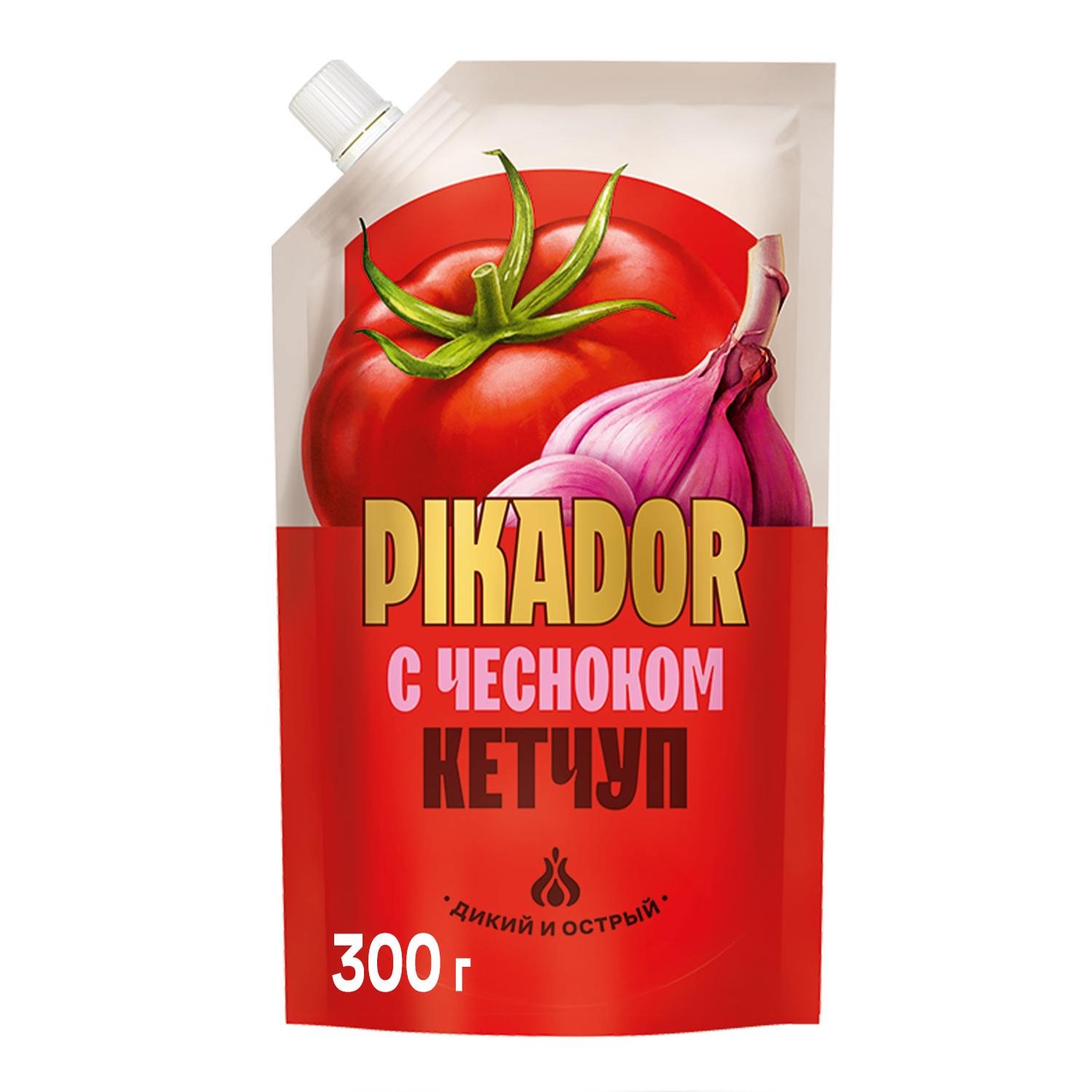 Томатный кетчуп PIKADOR с чесноком, 300 г, Россия