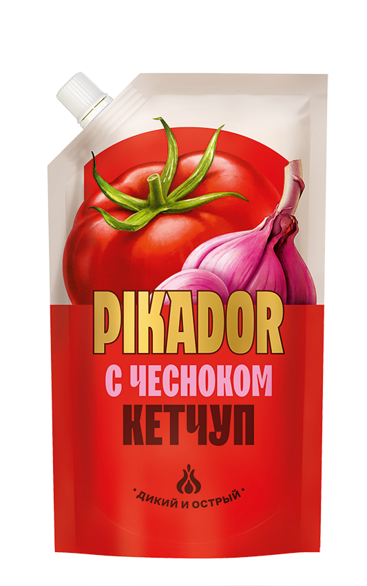Томатный кетчуп PIKADOR с чесноком, 300 г, Россия