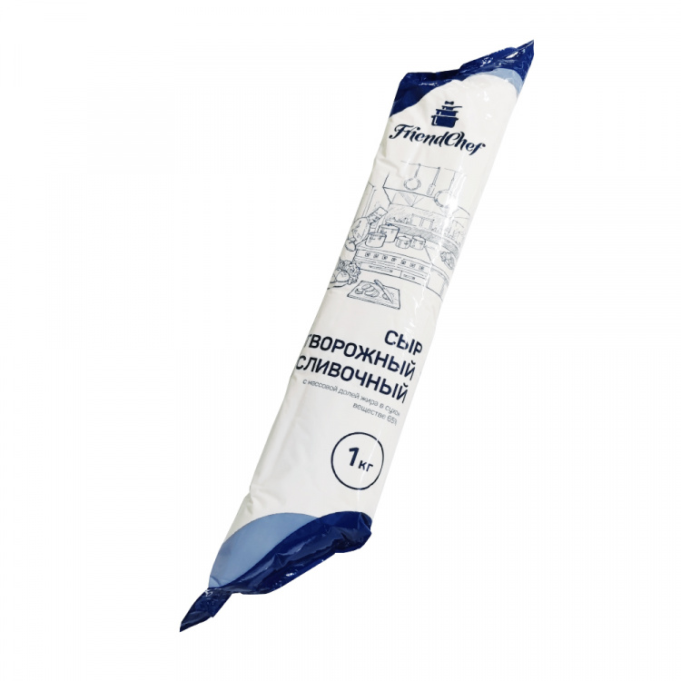 Сыр FriendChef творожный сливочный 65% Пласт.пакет 1 кг