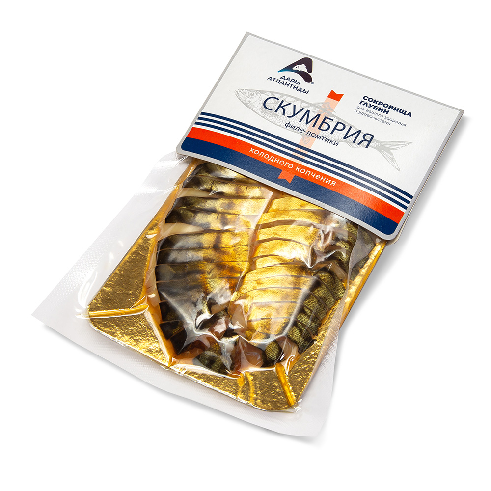 Скумбрия х/к Дары Атлантиды Филе-ломтики в Нарезке в/у 150 гр.