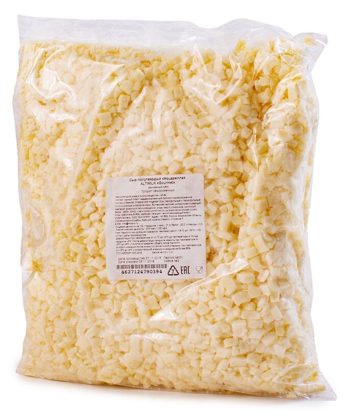 Сыр ALTI Gourmet Моцарелла кубик 40% Пласт.пакет 502
