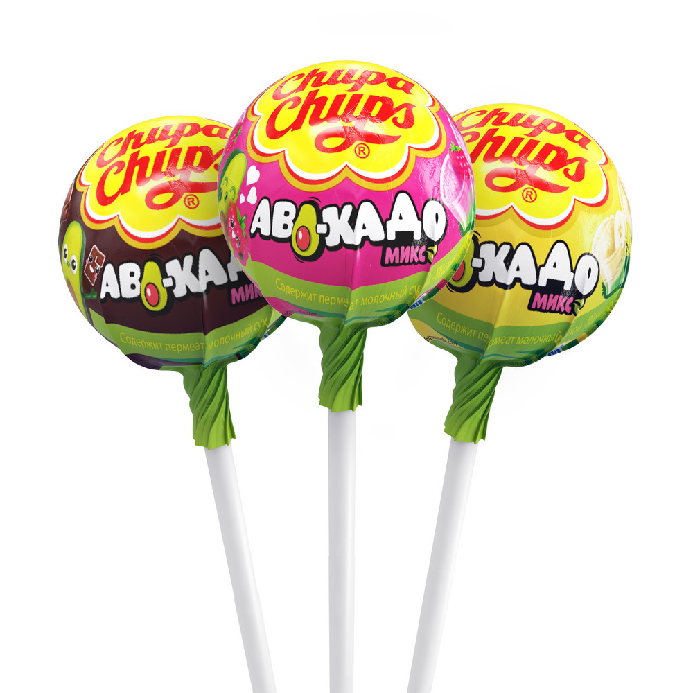 Карамель на палочке Chupa Chups Аво-кадо Микс, 12 г