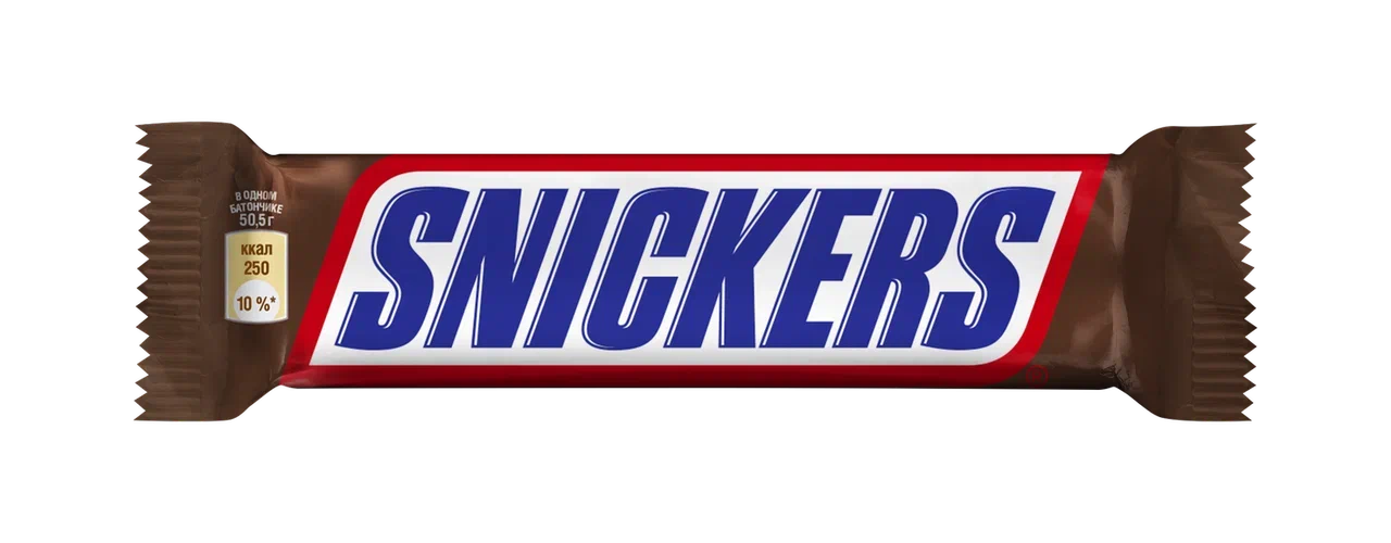 Шоколадный батончик Snickers 50,5г