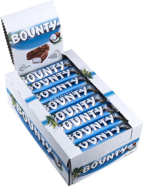 Шоколадный батончик Bounty 55г