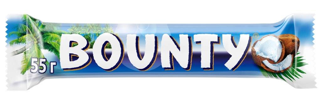 Шоколадный батончик Bounty 55г