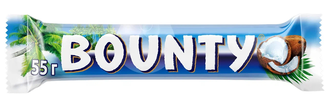 Шоколадный батончик Bounty 55г