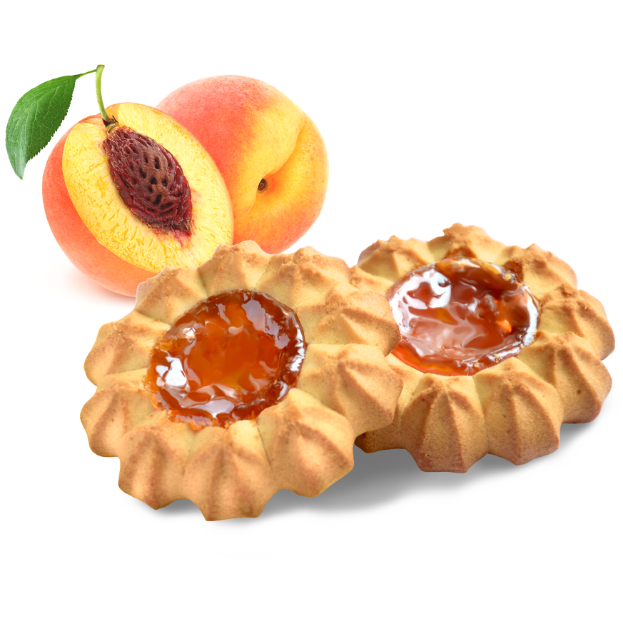 Печенье Сладкая слобода Баба Маня курабье с персиковой начинкой 2,2кг