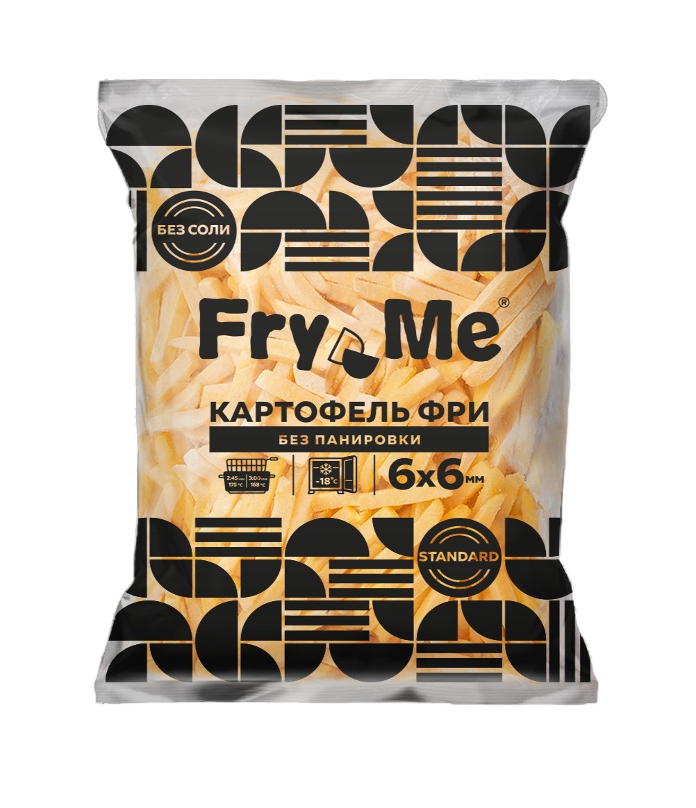 Картофель фри Fry Me Standard F76 без панировки 6х6мм 2,5 кг