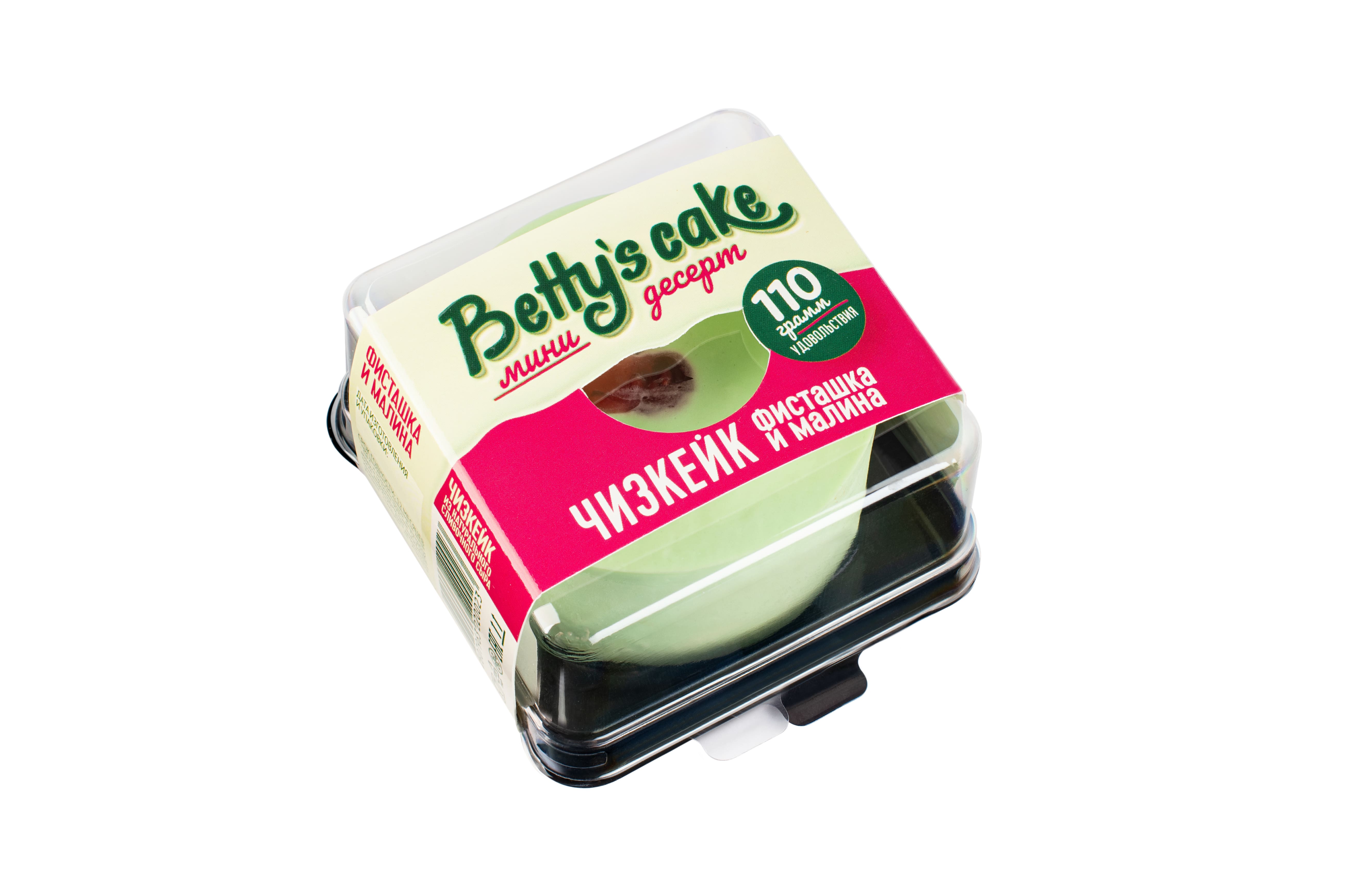 Чизкейк Betty's cake фисташка и малина 110 гр