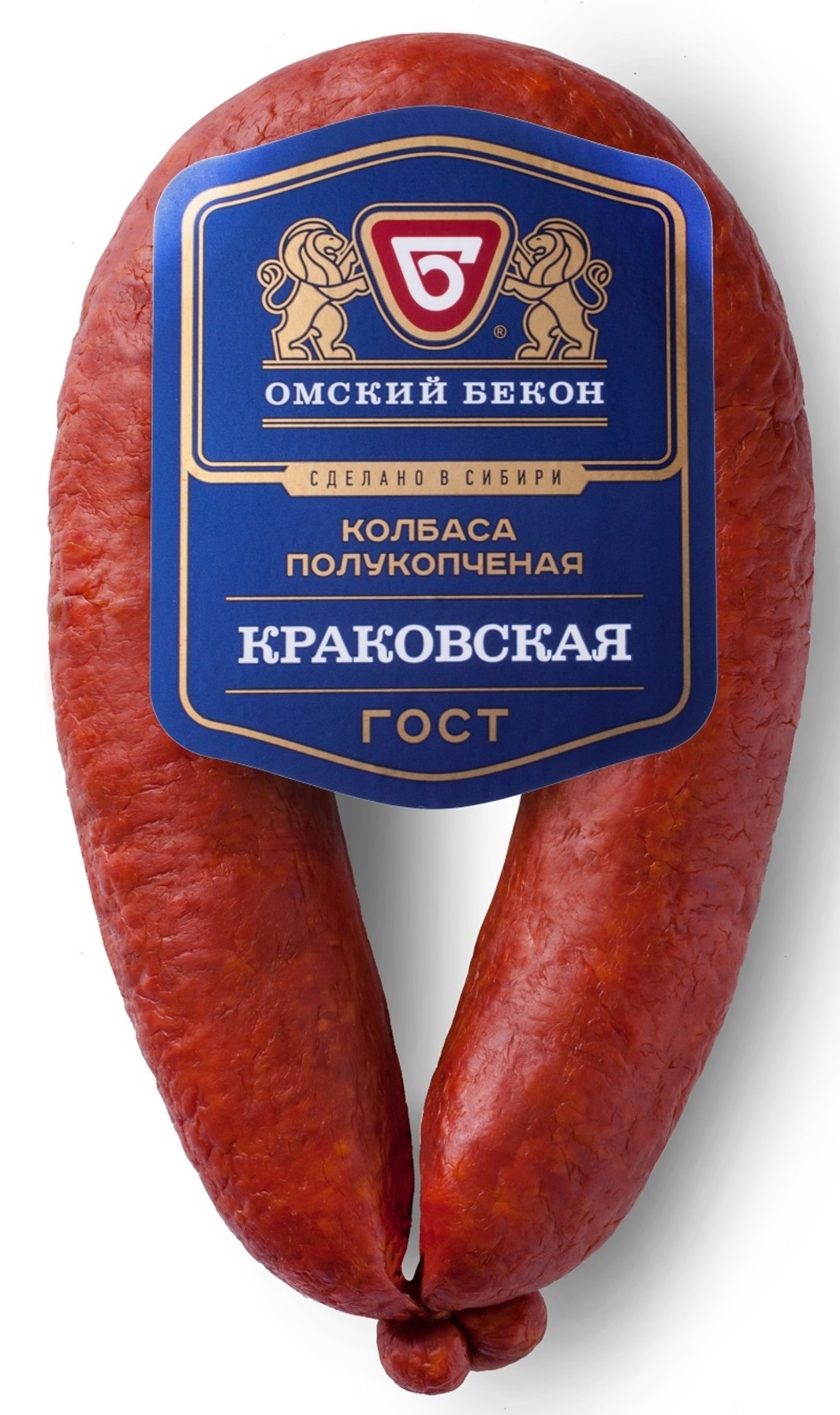 Пк колбаса Омский бекон Краковская ГОСТ кольцо в/у 380г