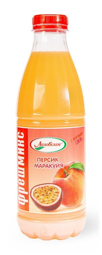 Напиток сывороточный Лазовский с соком персика и маракуйи пастеризованный ПЭТ 930г